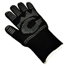 TE1101 Cheap 932 Degrees Fahrenheit extreme heat resistant oven mitts, BBQ Grill gloves for kitchen cooking